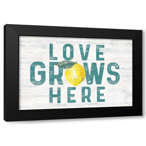 Happy  Thoughts II on White Black Modern Wood Framed Art Print by Reed, Tara