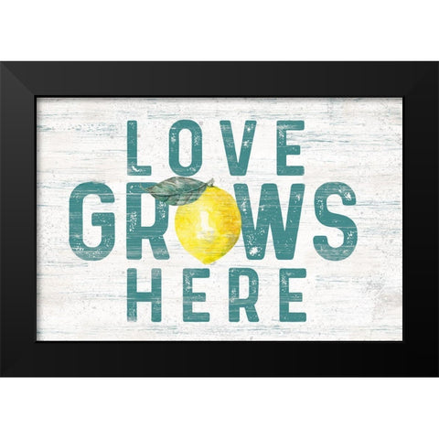 Happy  Thoughts II on White Black Modern Wood Framed Art Print by Reed, Tara