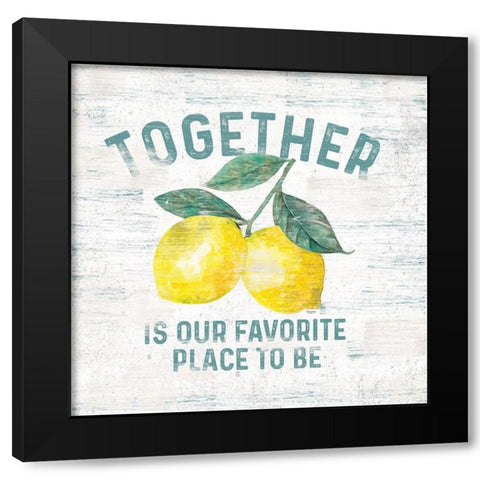 Happy  Thoughts V on White Black Modern Wood Framed Art Print by Reed, Tara