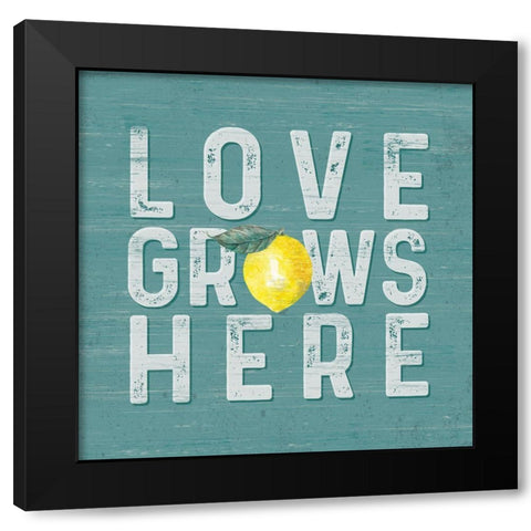 Happy  Thoughts VI on Teal Black Modern Wood Framed Art Print by Reed, Tara