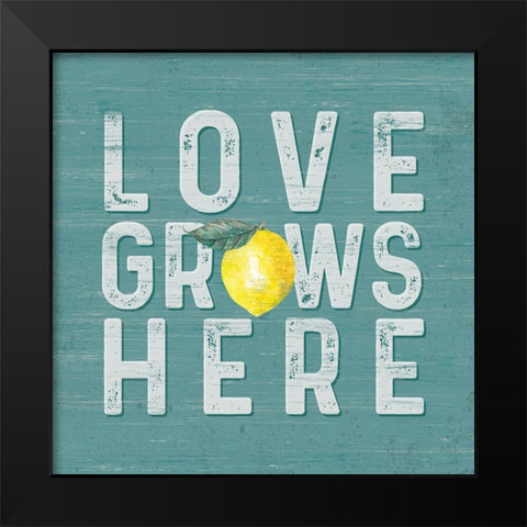 Happy  Thoughts VI on Teal Black Modern Wood Framed Art Print by Reed, Tara