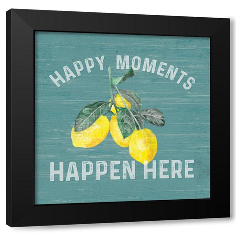 Happy  Thoughts VII on Teal Black Modern Wood Framed Art Print with Double Matting by Reed, Tara