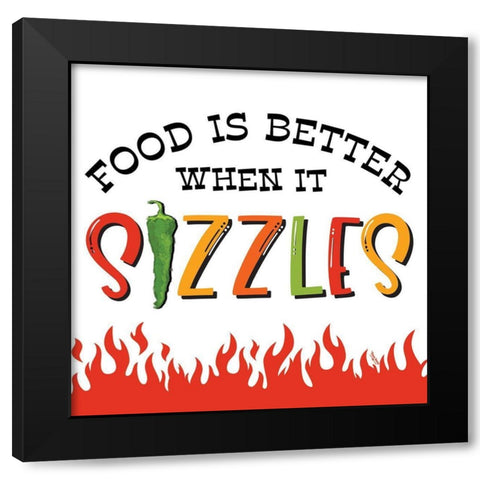 Hot And Spicy II Black Modern Wood Framed Art Print by Reed, Tara