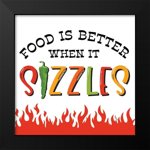 Hot And Spicy II Black Modern Wood Framed Art Print by Reed, Tara