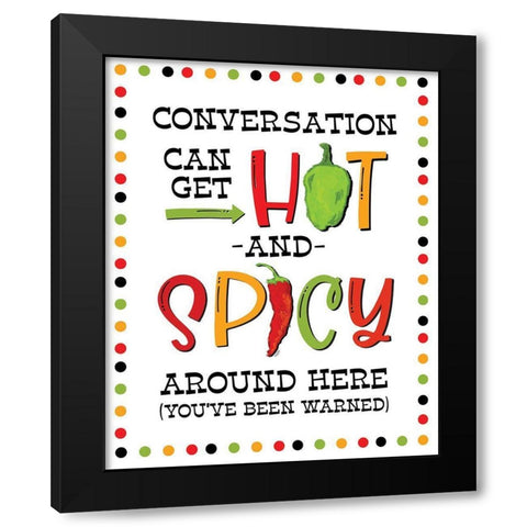 Hot And Spicy V Black Modern Wood Framed Art Print by Reed, Tara