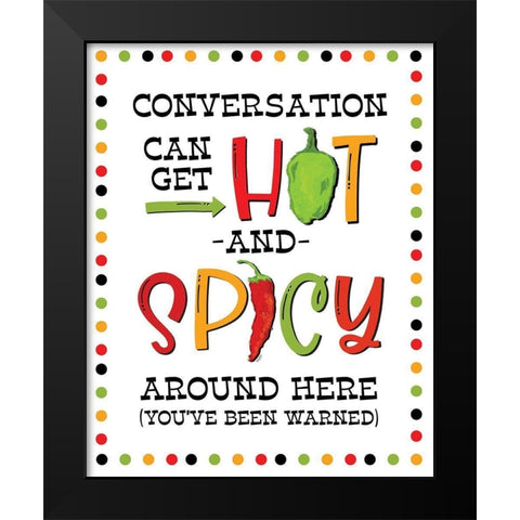 Hot And Spicy V Black Modern Wood Framed Art Print by Reed, Tara