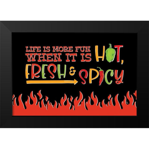 Hot And Spicy XII Black Modern Wood Framed Art Print by Reed, Tara