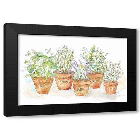 Let it Grow I clean Black Modern Wood Framed Art Print with Double Matting by Coulter, Cynthia