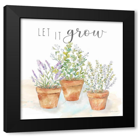 Let it Grow III Black Modern Wood Framed Art Print with Double Matting by Coulter, Cynthia