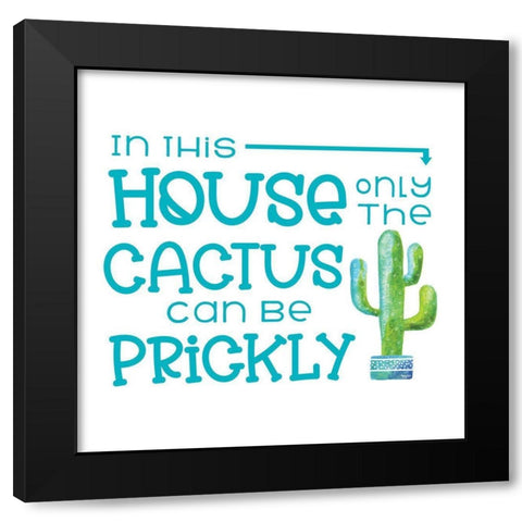 Playful Cactus I Black Modern Wood Framed Art Print with Double Matting by Reed, Tara
