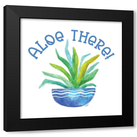 Playful Cactus V Black Modern Wood Framed Art Print by Reed, Tara