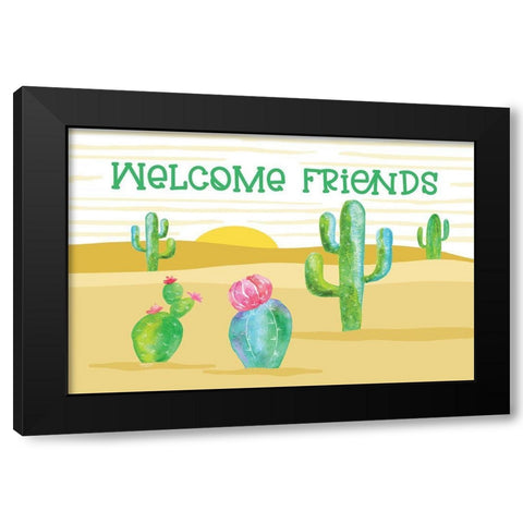 Playful Cactus VIII Black Modern Wood Framed Art Print with Double Matting by Reed, Tara