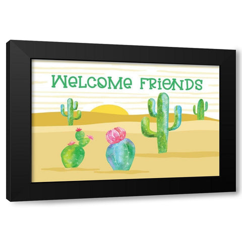 Playful Cactus VIII Black Modern Wood Framed Art Print by Reed, Tara