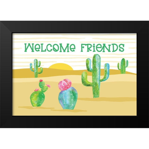 Playful Cactus VIII Black Modern Wood Framed Art Print by Reed, Tara