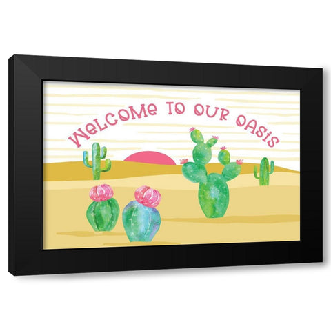 Playful Cactus IX Black Modern Wood Framed Art Print with Double Matting by Reed, Tara