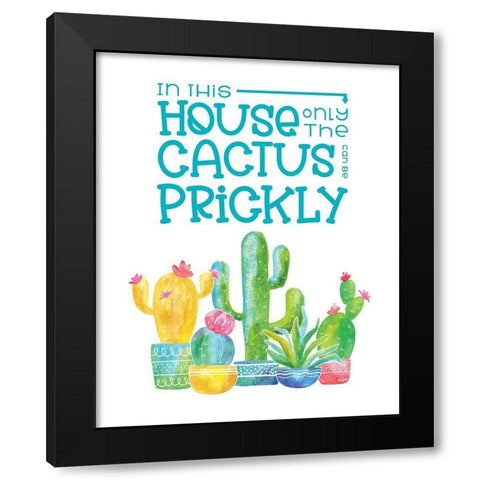 Playful Cactus XI Black Modern Wood Framed Art Print with Double Matting by Reed, Tara