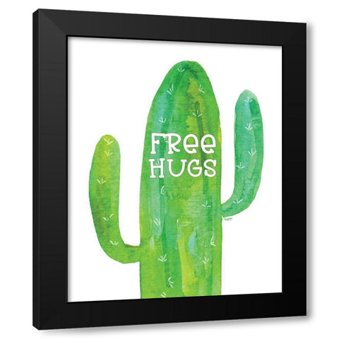 Playful Cactus XII Black Modern Wood Framed Art Print with Double Matting by Reed, Tara