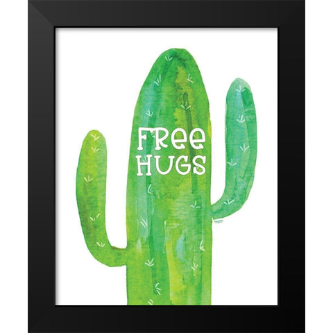 Playful Cactus XII Black Modern Wood Framed Art Print by Reed, Tara