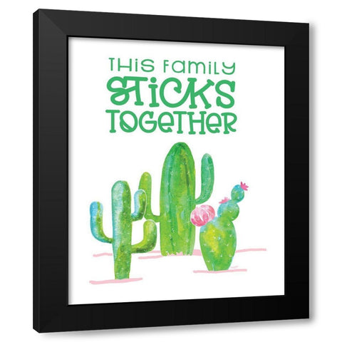 Playful Cactus XIII Black Modern Wood Framed Art Print with Double Matting by Reed, Tara