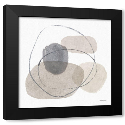 Think  Neutral 07A Black Modern Wood Framed Art Print with Double Matting by Audit, Lisa