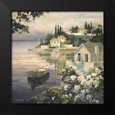 Tranquil Bay Black Modern Wood Framed Art Print by Simandle, Marilyn