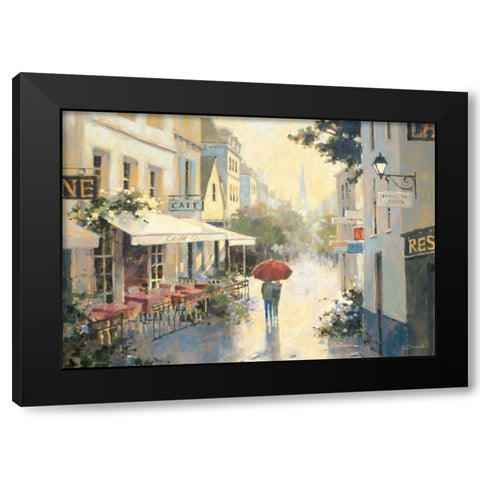 Cafe de Ville Black Modern Wood Framed Art Print with Double Matting by Simandle, Marilyn