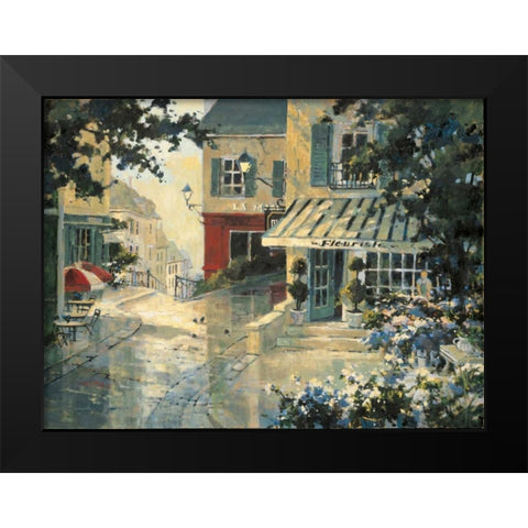 Village Florist Black Modern Wood Framed Art Print by Simandle, Marilyn