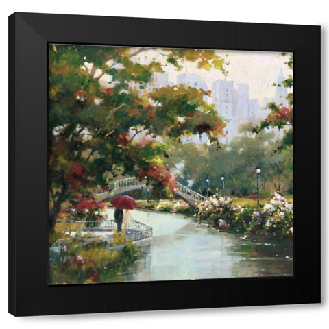 View From The Park Black Modern Wood Framed Art Print with Double Matting by Simandle, Marilyn