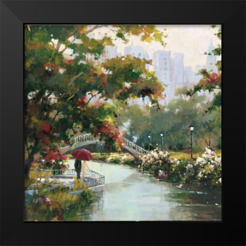 View From The Park Black Modern Wood Framed Art Print by Simandle, Marilyn