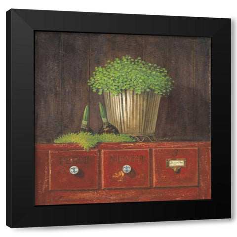 Persil Black Modern Wood Framed Art Print with Double Matting by Fisk, Arnie