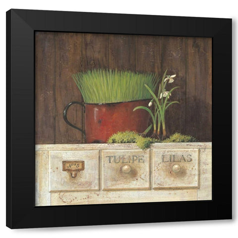 Lilas Black Modern Wood Framed Art Print with Double Matting by Fisk, Arnie