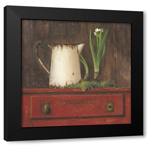 Jonquille Black Modern Wood Framed Art Print by Fisk, Arnie