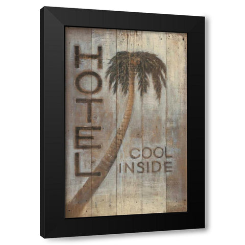 Palm Hotel Black Modern Wood Framed Art Print with Double Matting by Fisk, Arnie