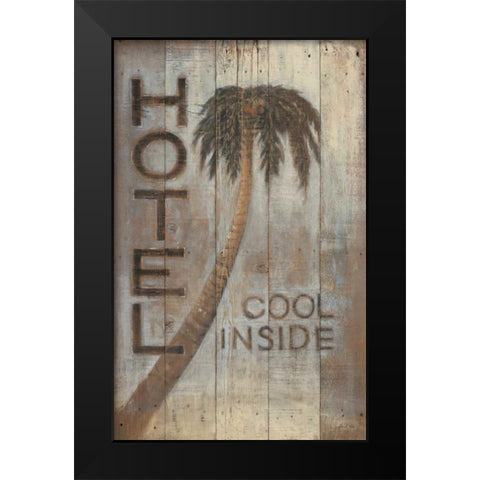 Palm Hotel Black Modern Wood Framed Art Print by Fisk, Arnie