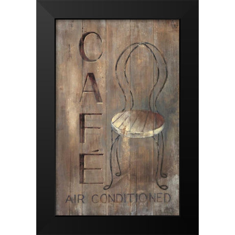 Bistro Chair Black Modern Wood Framed Art Print by Fisk, Arnie