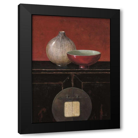 Asian Armoire - Noir Black Modern Wood Framed Art Print by Fisk, Arnie