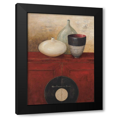 Asian Armoire - Rouge Black Modern Wood Framed Art Print by Fisk, Arnie