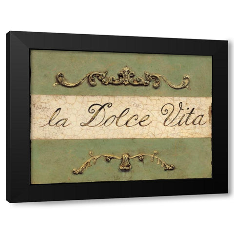 Dolce Vita Plaque Black Modern Wood Framed Art Print with Double Matting by Fisk, Arnie