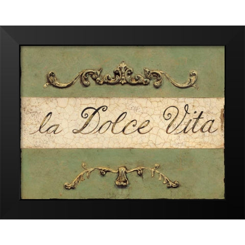 Dolce Vita Plaque Black Modern Wood Framed Art Print by Fisk, Arnie