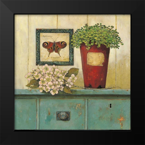 Garden Cabinet  Black Modern Wood Framed Art Print by Fisk, Arnie