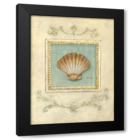 Classic Scallop Black Modern Wood Framed Art Print by Fisk, Arnie