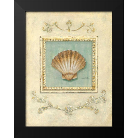 Classic Scallop Black Modern Wood Framed Art Print by Fisk, Arnie