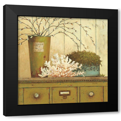 Vintage Garden 1 Black Modern Wood Framed Art Print by Fisk, Arnie