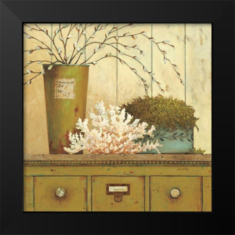 Vintage Garden 1 Black Modern Wood Framed Art Print by Fisk, Arnie
