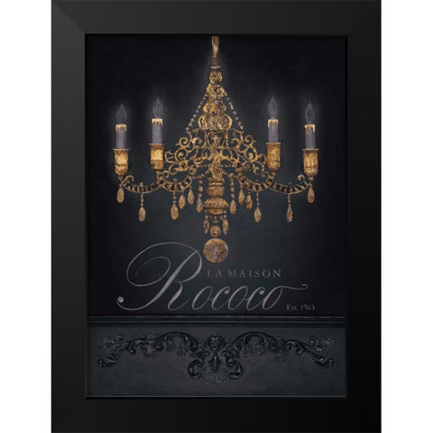 La Maison Rococo Black Modern Wood Framed Art Print by Fisk, Arnie