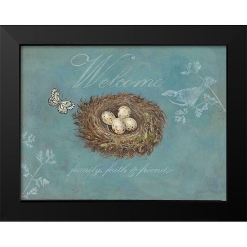 Welcome Black Modern Wood Framed Art Print by Fisk, Arnie