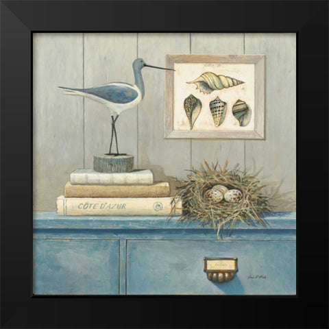 Cote D Azure Botanical Black Modern Wood Framed Art Print by Fisk, Arnie