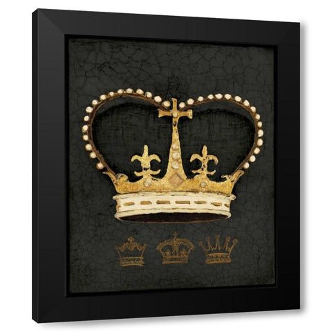 Royal Crown Black Modern Wood Framed Art Print by Fisk, Arnie