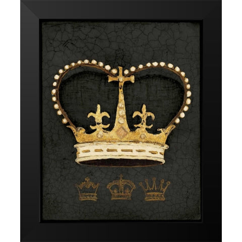 Royal Crown Black Modern Wood Framed Art Print by Fisk, Arnie