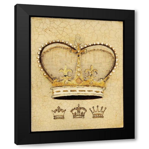 Royal Crown Black Modern Wood Framed Art Print by Fisk, Arnie